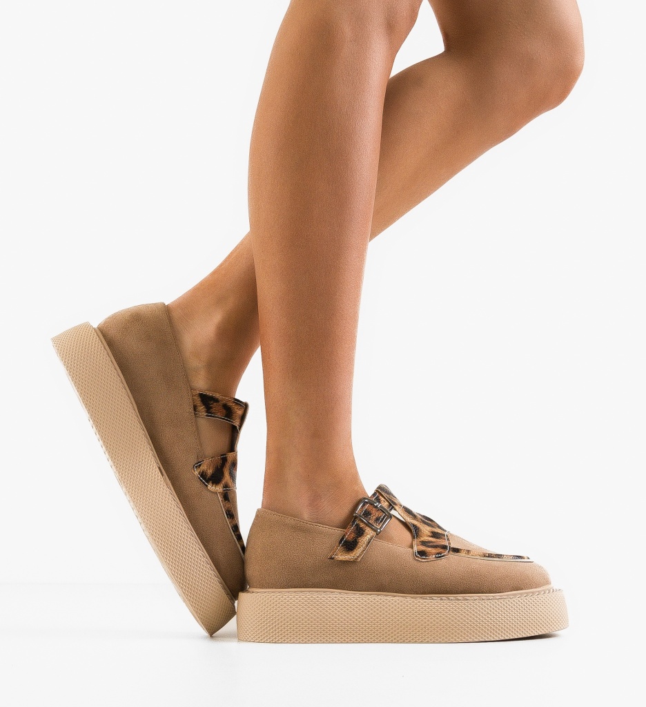 Pantofi Casual Teylar Bej - Confort și Stil