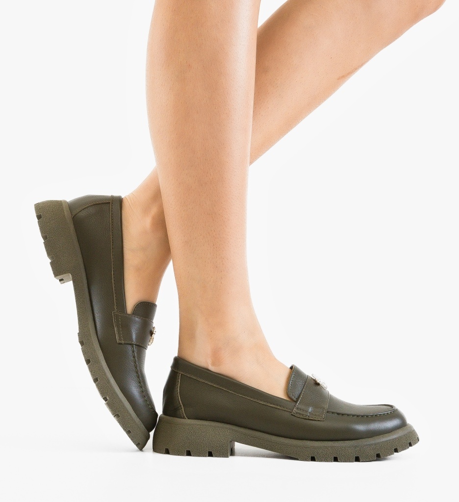 Pantofi Casual Dama Fosere Verzi Confortabili - imagine 3