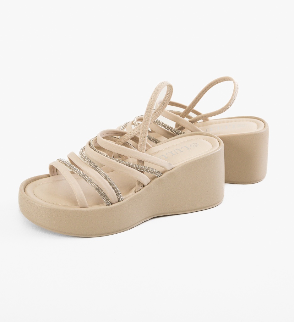 Platforme Dama Popry Bej | Confort și Eleganță - imagine 11