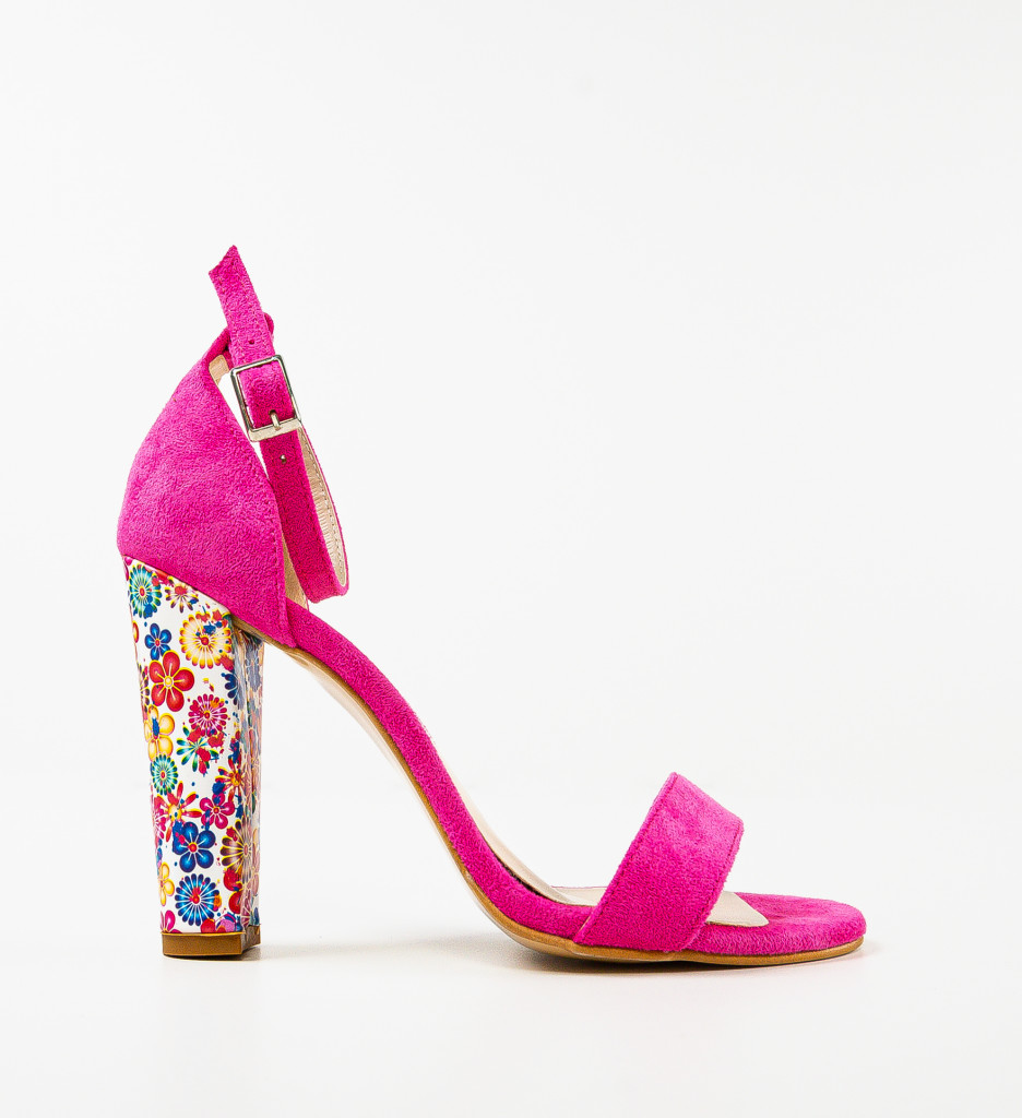 Sandale cu Toc Florys Fuchsia - Eleganță Vibrantă - imagine 6