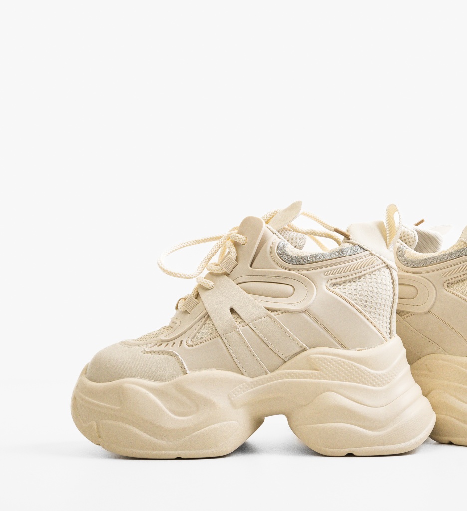 Sneakers Dama Frikan Bej - Confort și Stil - imagine 5