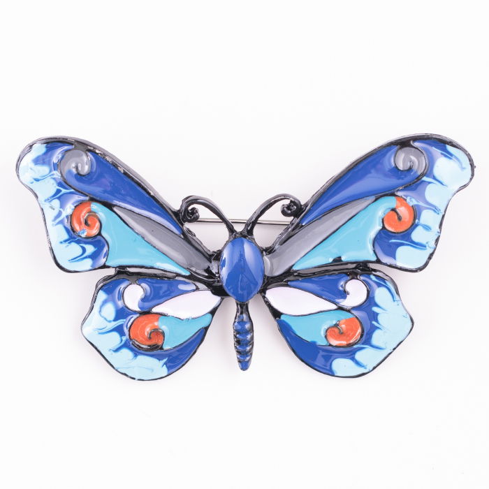 Brosă Fluture Albastru | Bijuterii Shopika