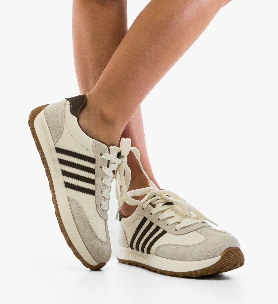 Sneakers Dama Uffy Bej 2 - Confort și Stil - imagine 3