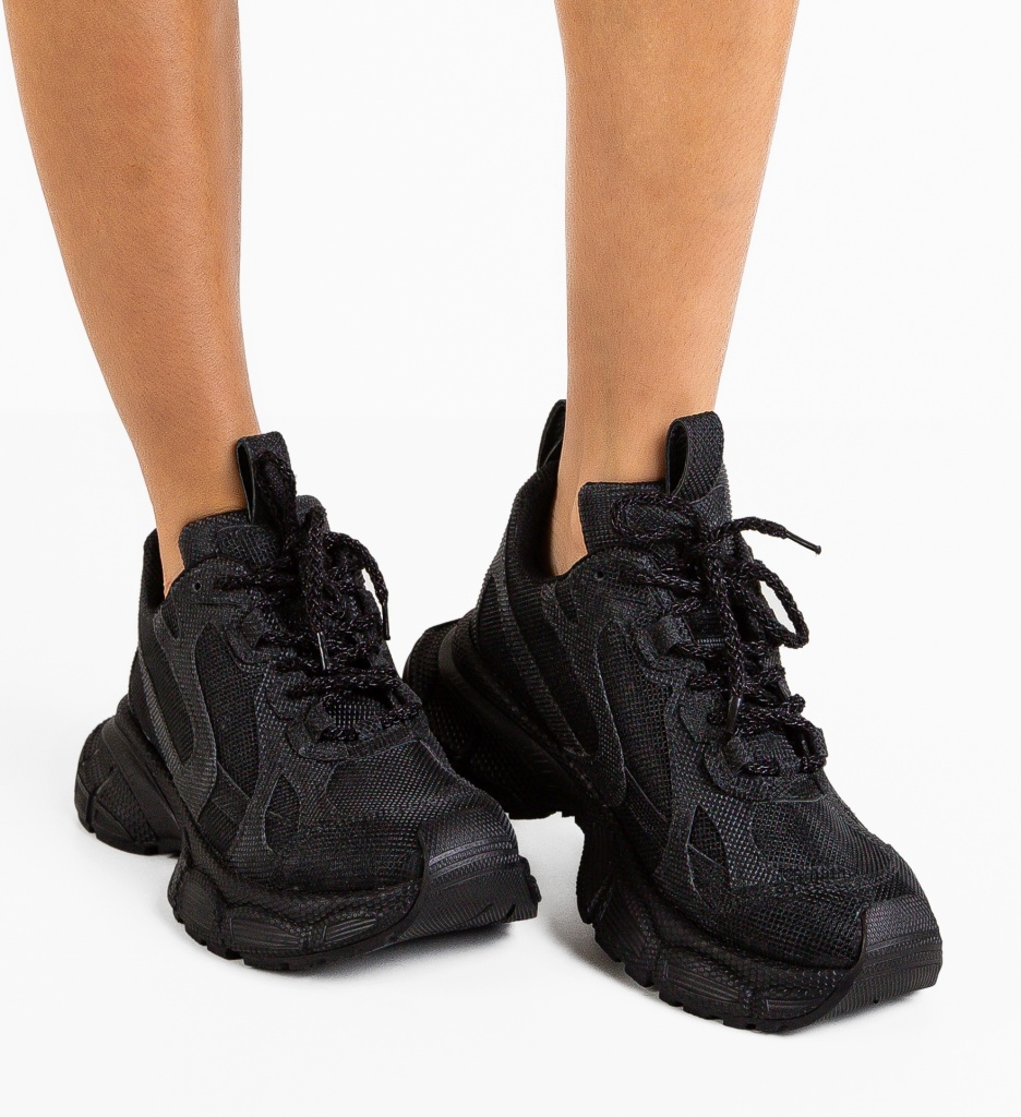 Sneakers Dama Dyryry Negri - Confort și Stil Urban