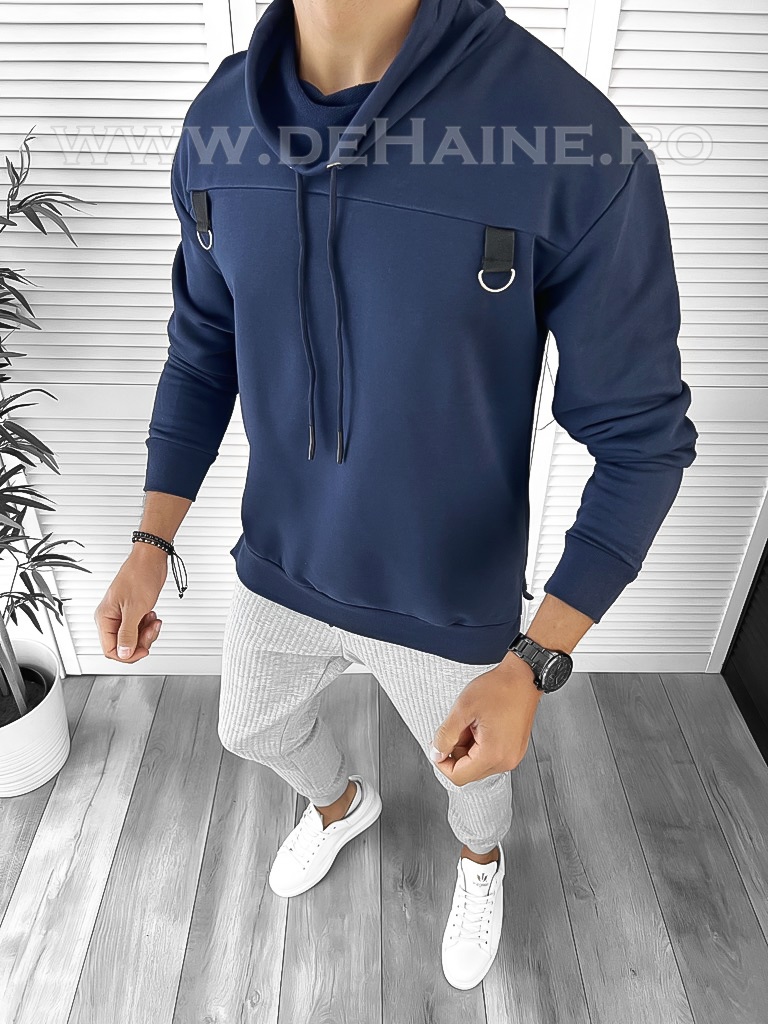 Hanorac Barbati Slim Fit Bleumarin | Moda Urbană