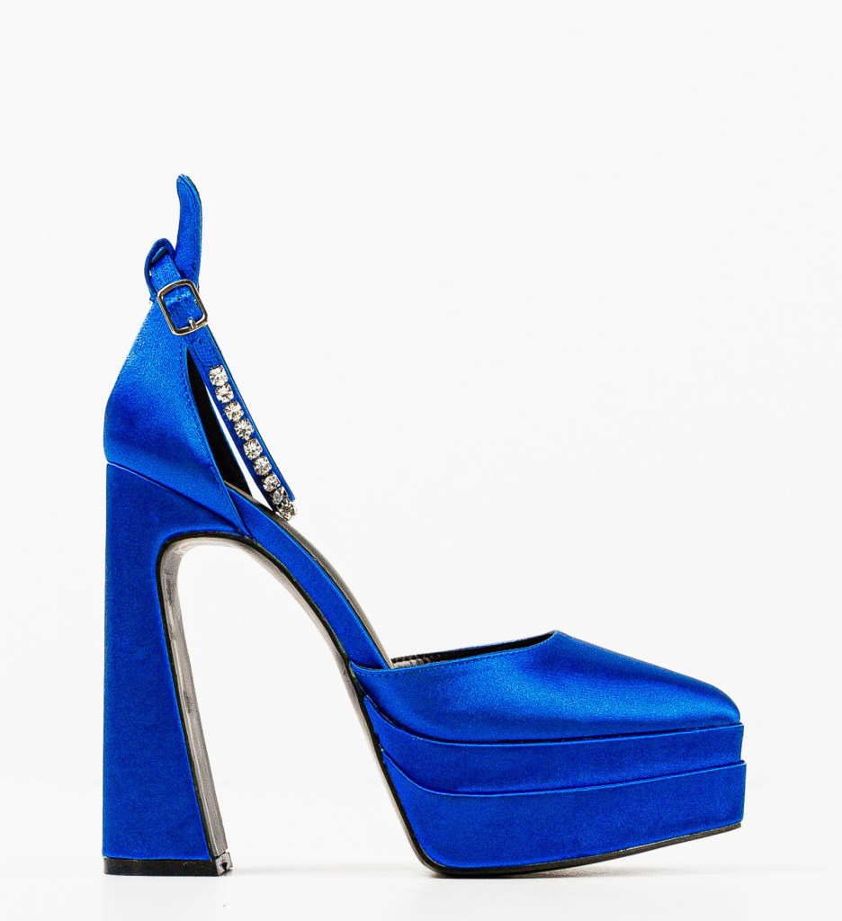 Pantofi Baldwin Albastri cu Toc Eleganți - imagine 4