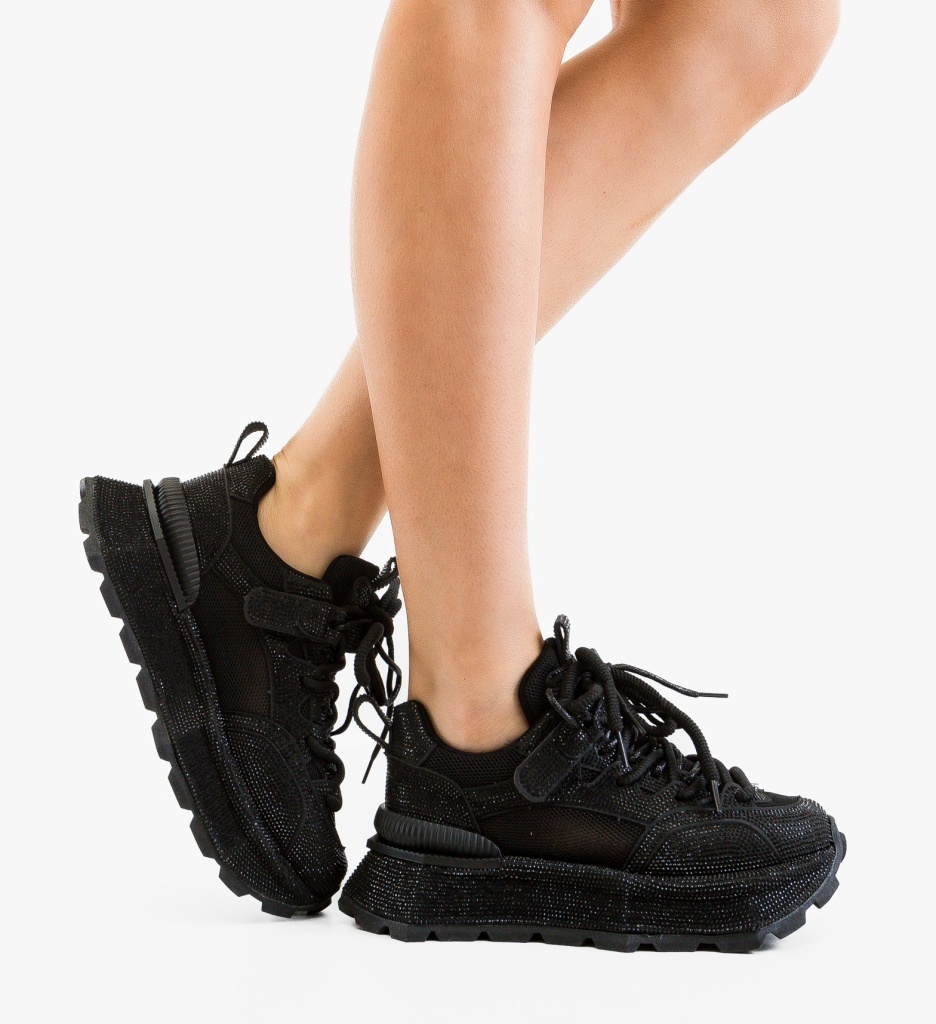 Sneakers Dama Kombat Negri - Confort și Stil Sport - imagine 5