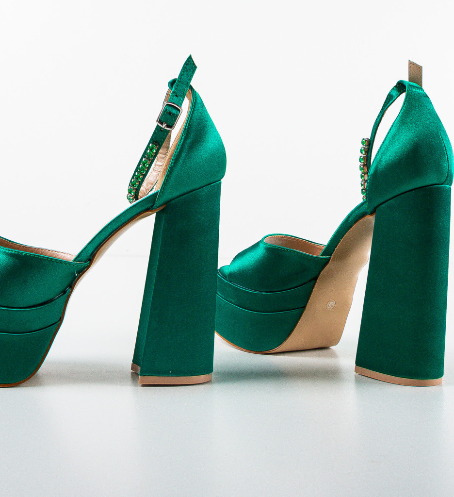 Sandale Toc Verde Elegante Pugh - imagine 5