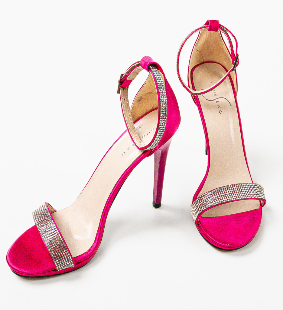 Sandale Cincil Fuchsia | Toc Elegant și Stil - imagine 5