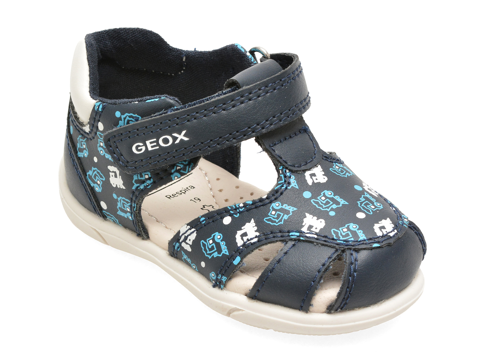 Sandale Geox B556EC bleumarin din piele ecologică