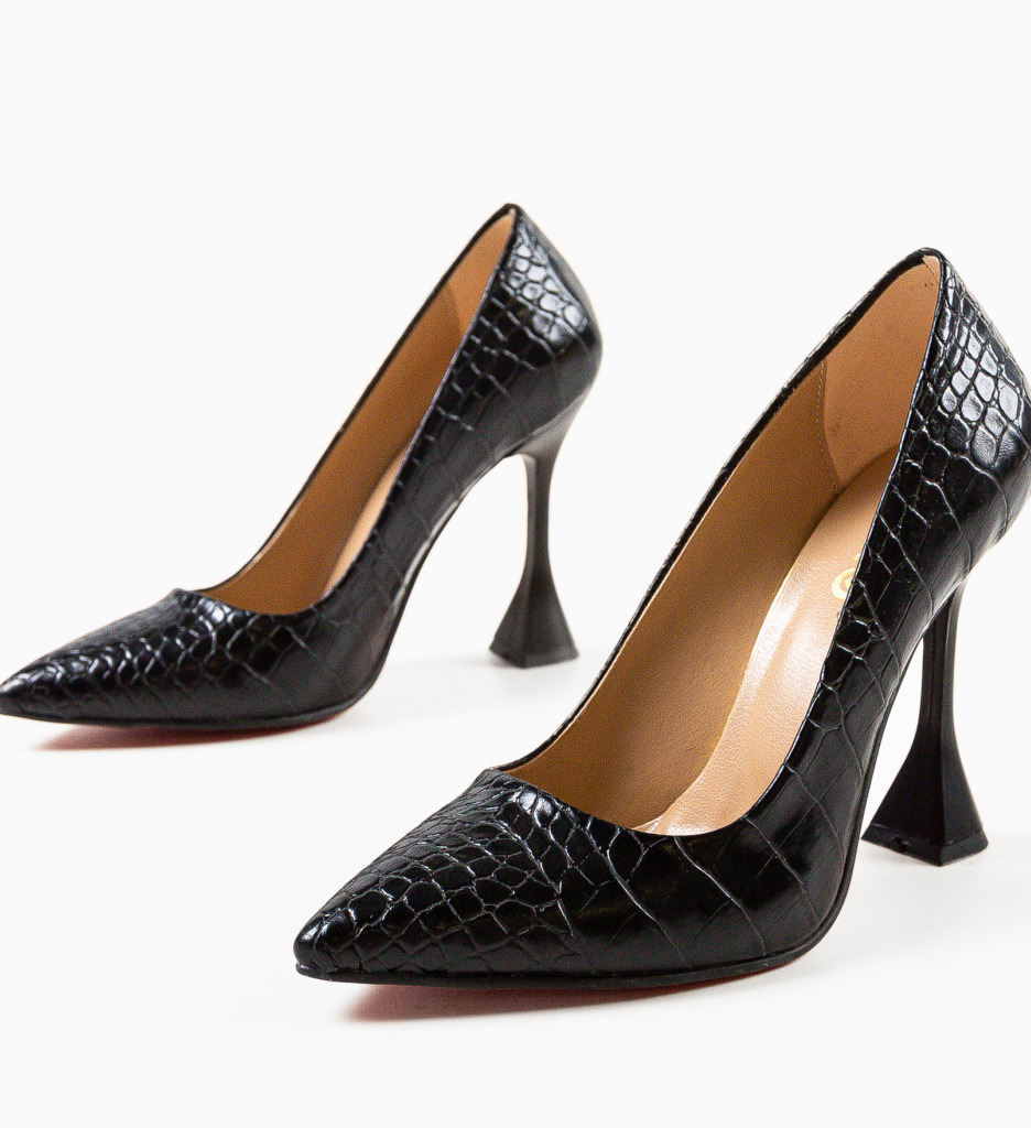Pantofi cu Toc Rimo Negri | Stil și Eleganță - imagine 5