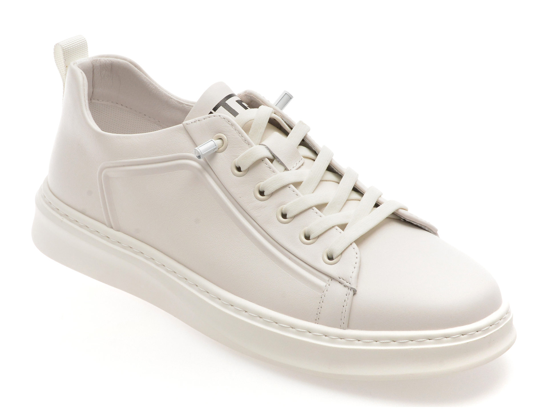 Pantofi Bite the Bullet albi din piele naturală