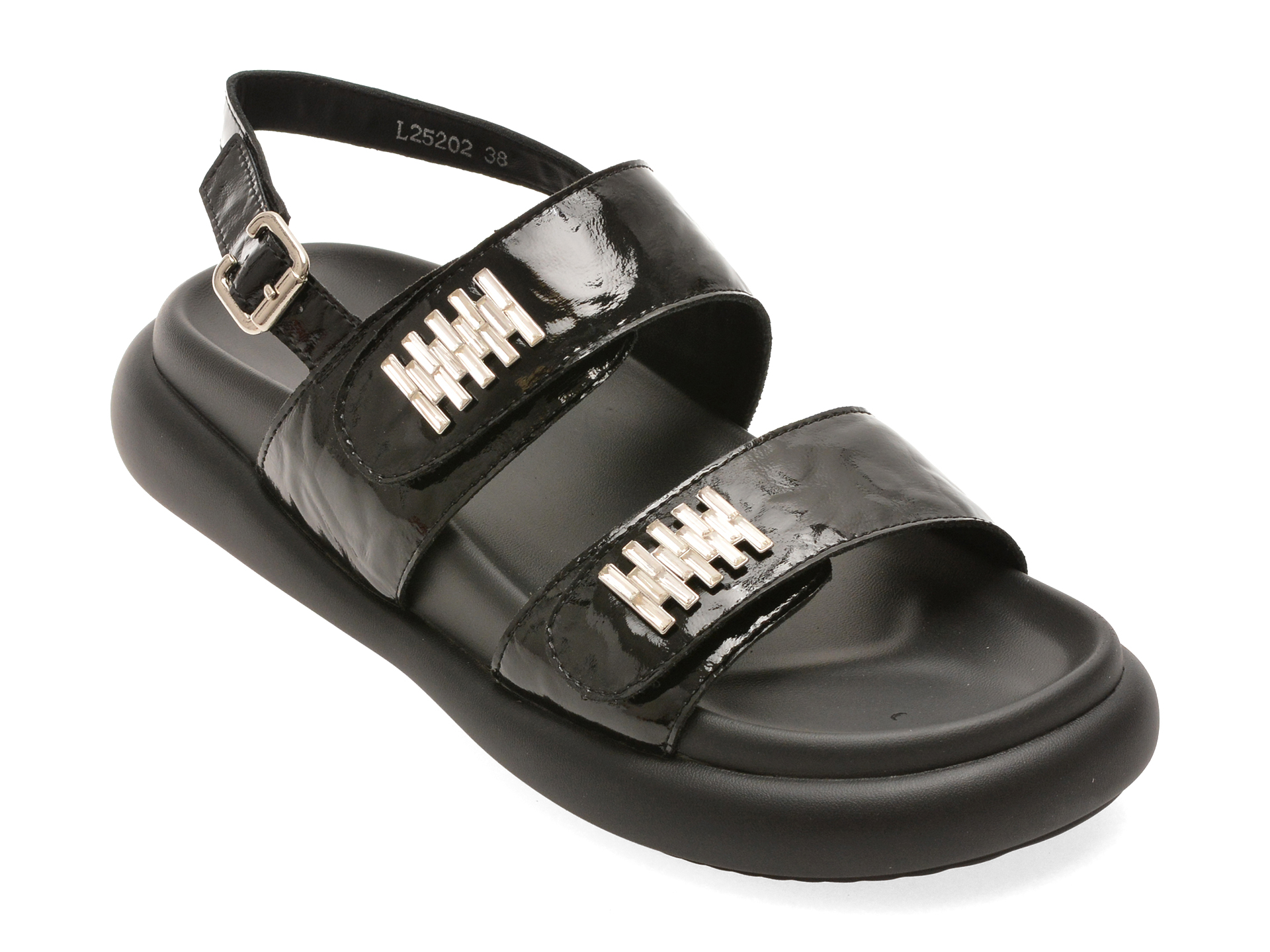 Sandale GRYXX Negre Piele Naturală