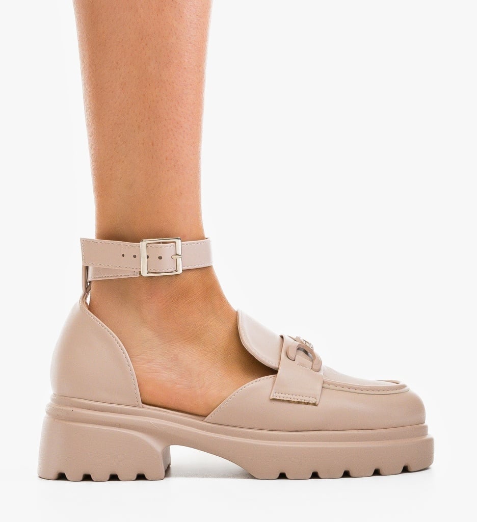 Pantofi Casual Dama Bej Confortabili - imagine 6