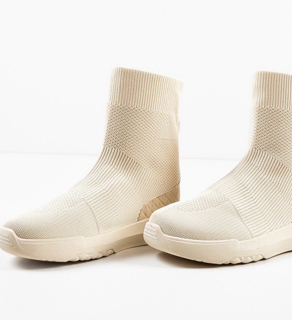 Sneakers Noor Bej Dama - Confort Urban - imagine 6