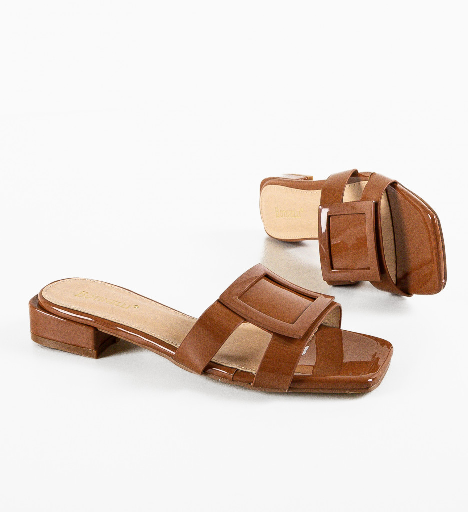 Papuci Dama Nitya Camel - Confort și Eleganță - imagine 6