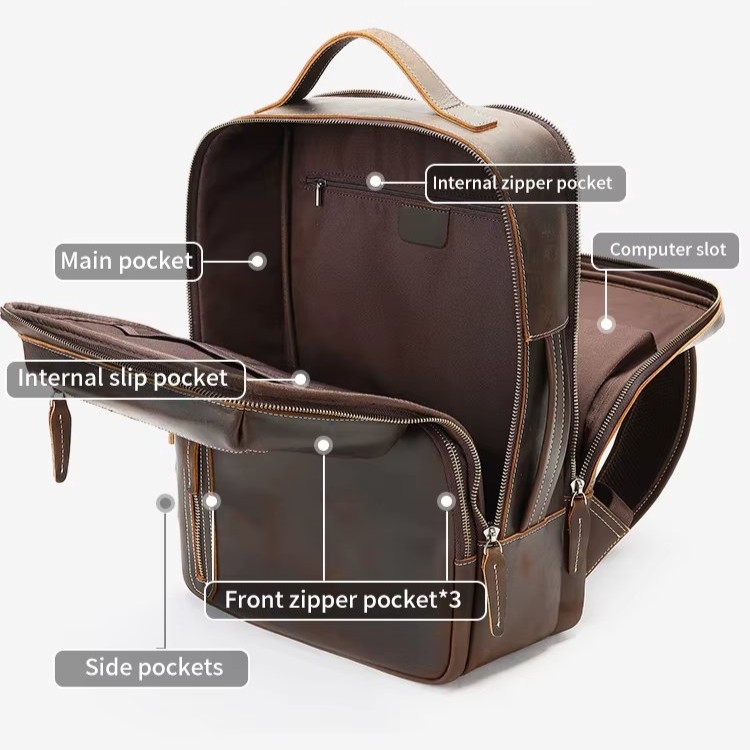 Rucsac Barbati Delis Mael GT3327 Piele Naturala - imagine 4