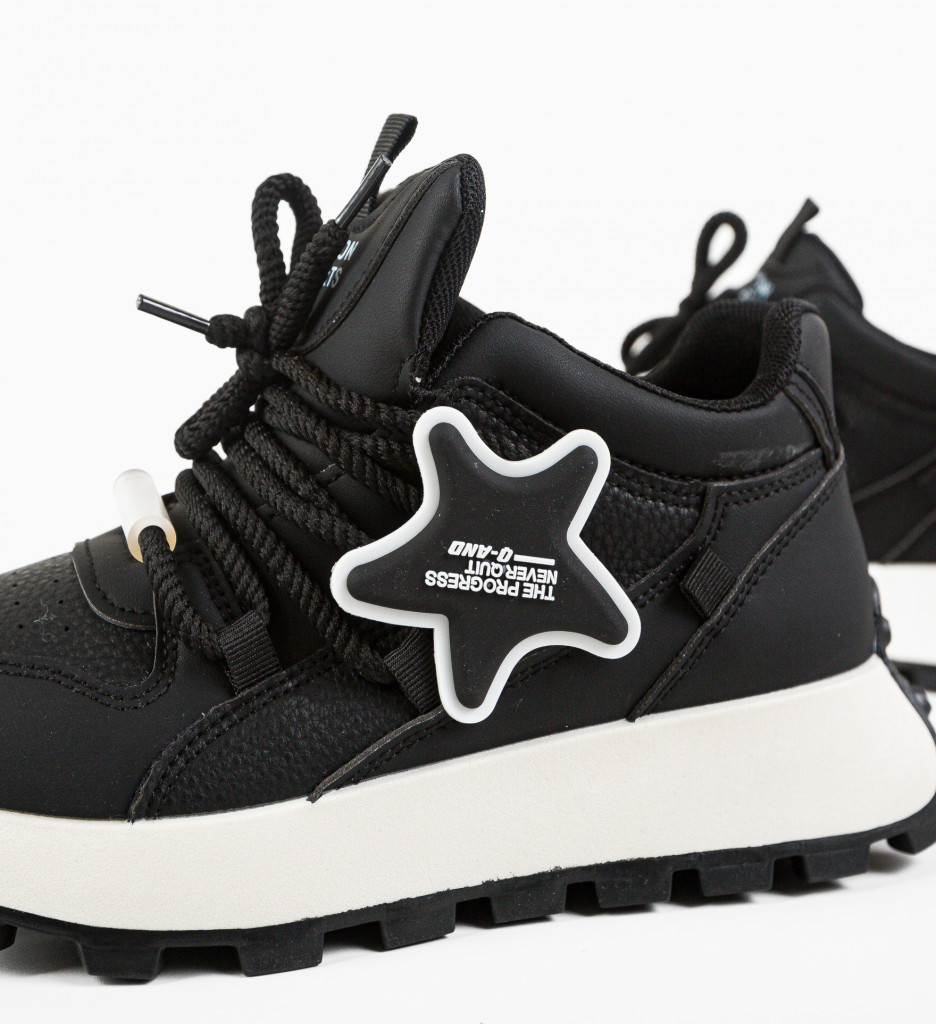 Sneakers Dama Starko Negri | Confort și Stil Urban - imagine 7