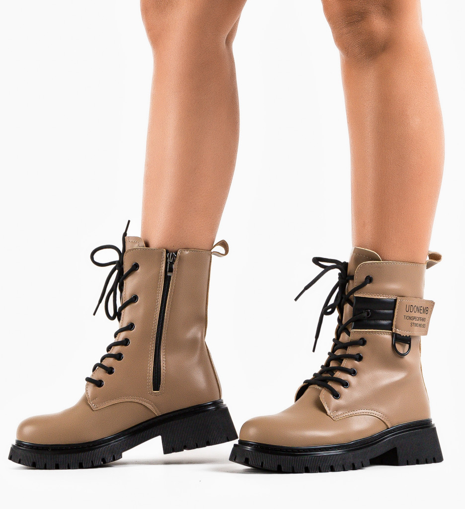 Ghete Dama Khaki Udonem | Stil si Confort - imagine 2