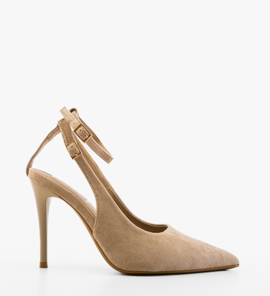 Pantofi dama Fermin Khaki Eleganți - imagine 6