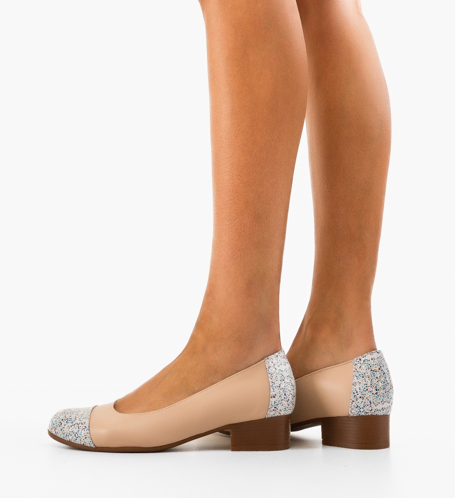 Pantofi Dama Anny Bej cu Toc Eleganți - imagine 3