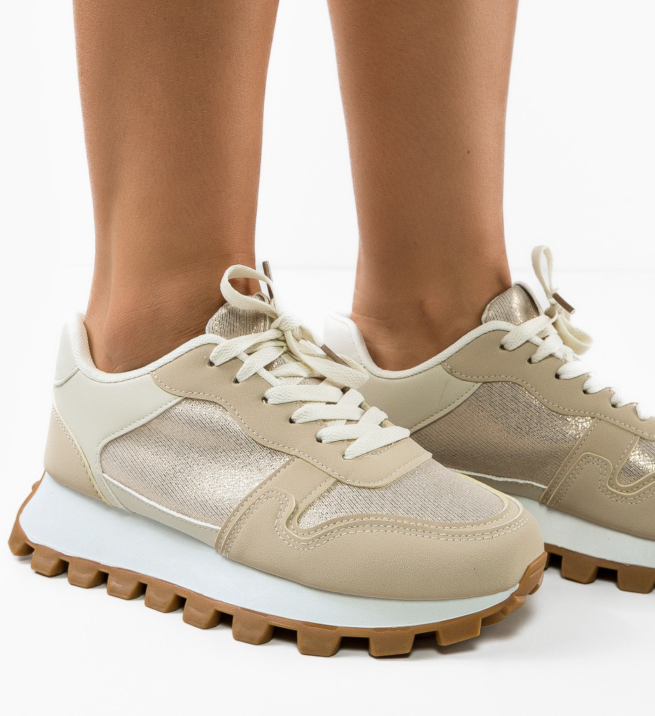 Sneakers Dama Riya Bej | Confort și Stil