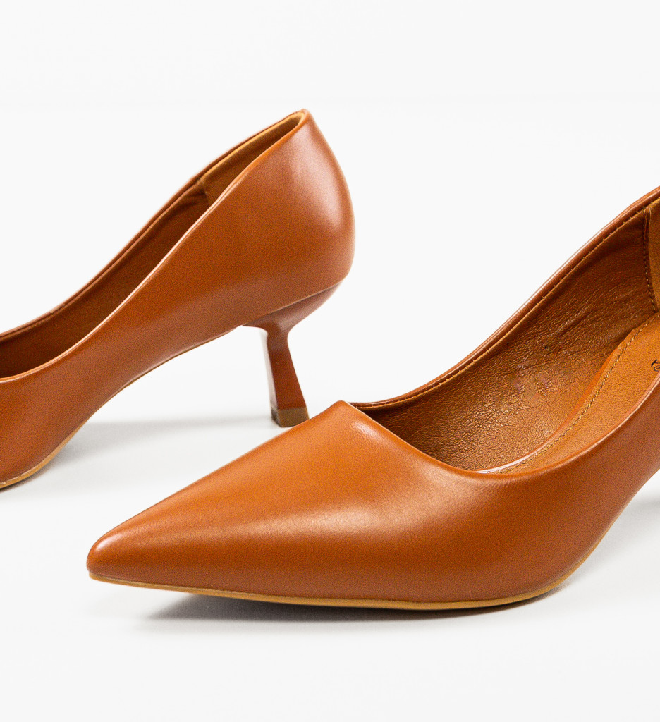 Pantofi Reid Camel cu Toc Eleganți - Stil și Confort - imagine 8