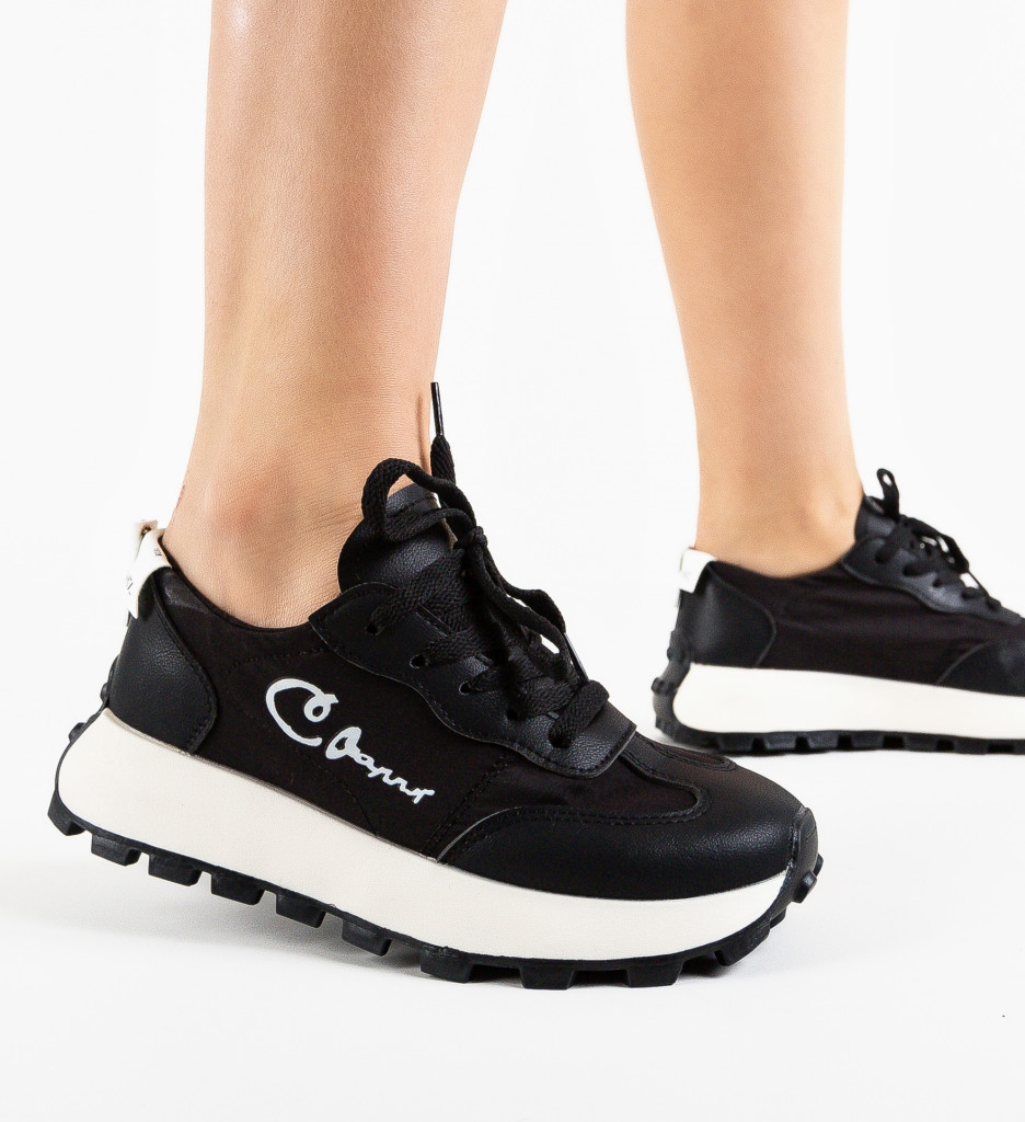 Sneakers Dama Galant Negri | Confort și Stil - imagine 8