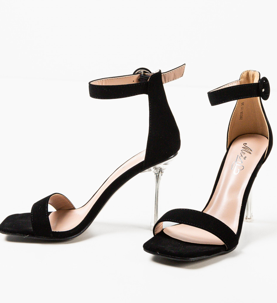 Sandale cu Toc Fujon Negre - Eleganță și Stil - imagine 6