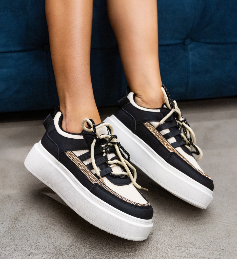 Sneakers Dama Parveen Negri - Confort & Stil - imagine 5