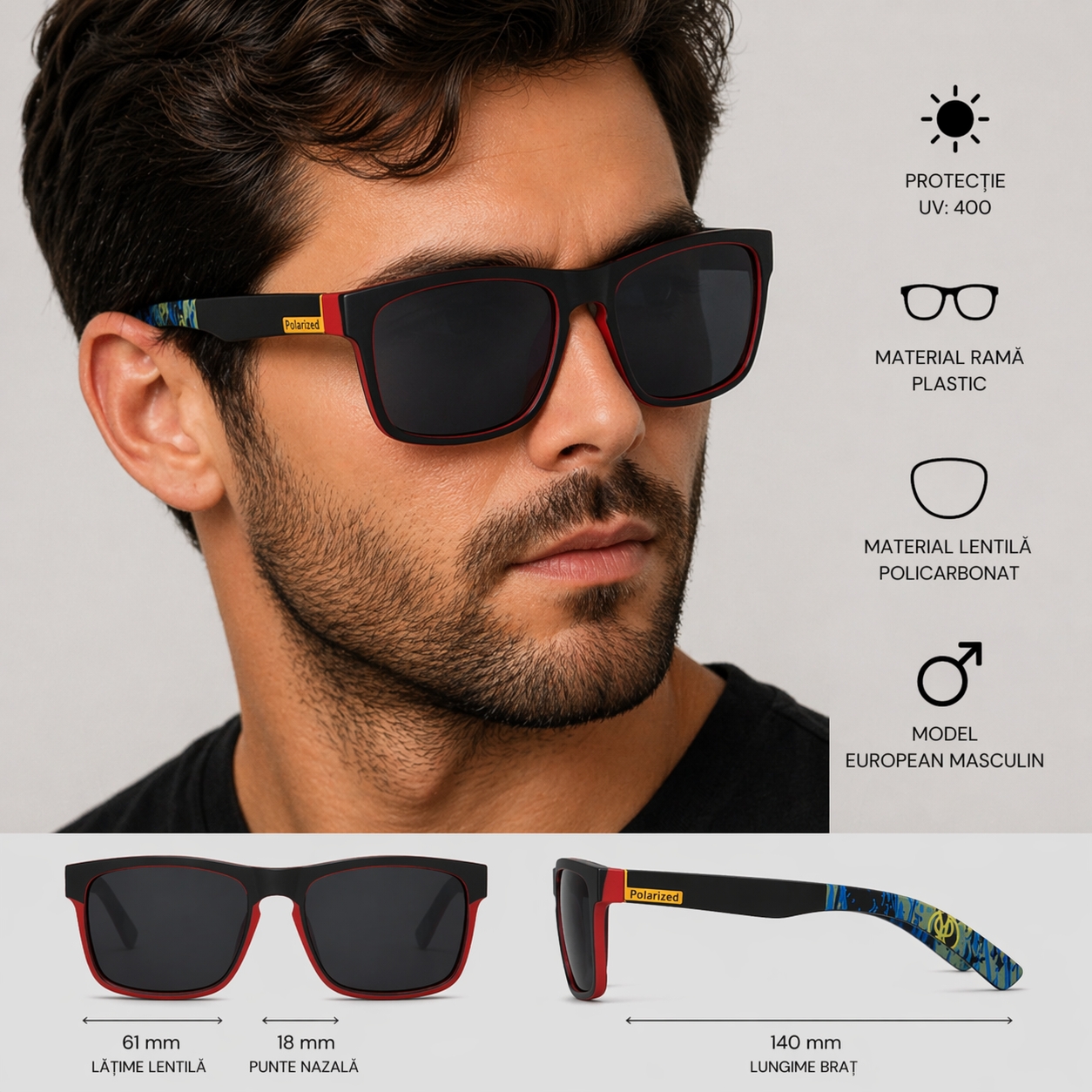 Ochelari de soare Picadili SG021, protecție UV400 - imagine 3