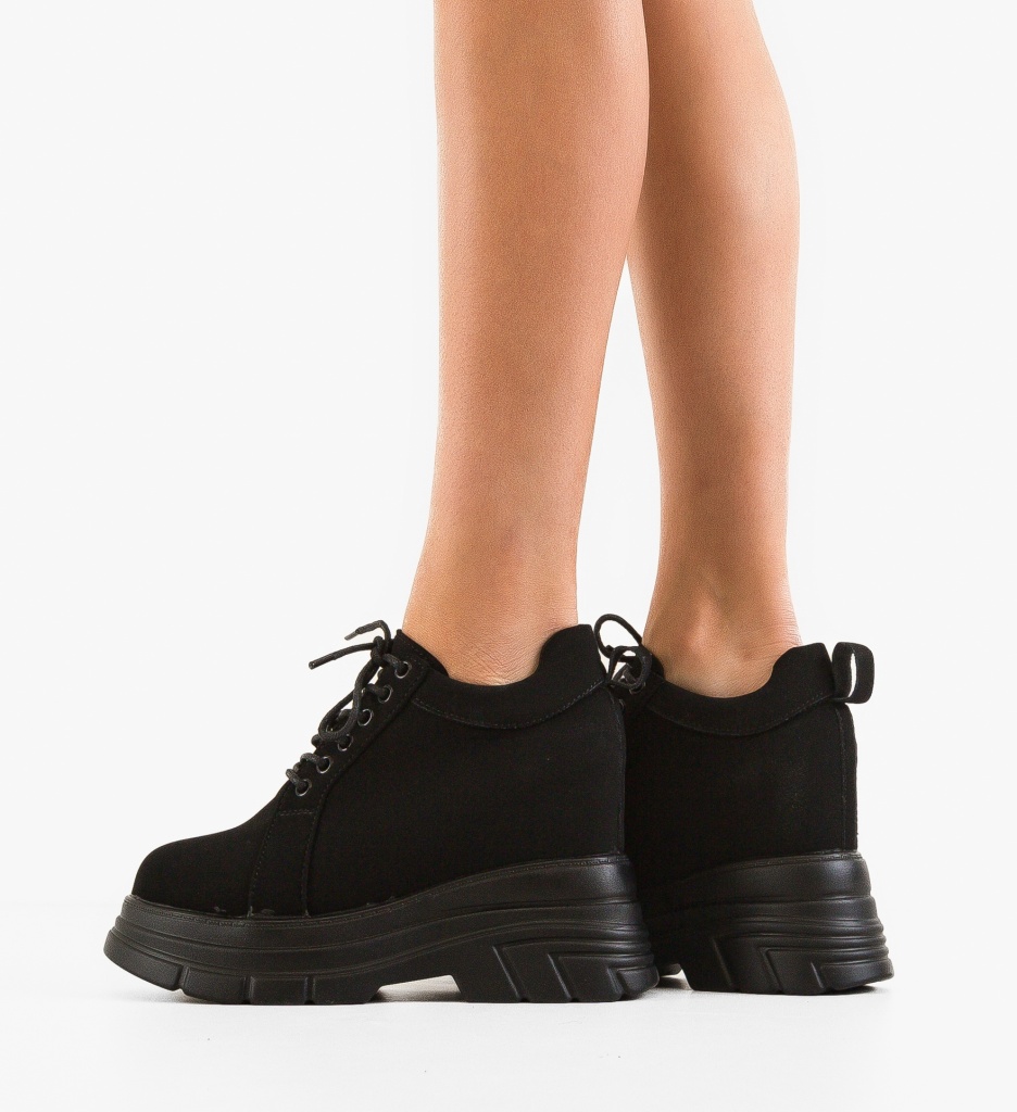 Pantofi Casual Uhha Negri - Confort & Stil - imagine 3
