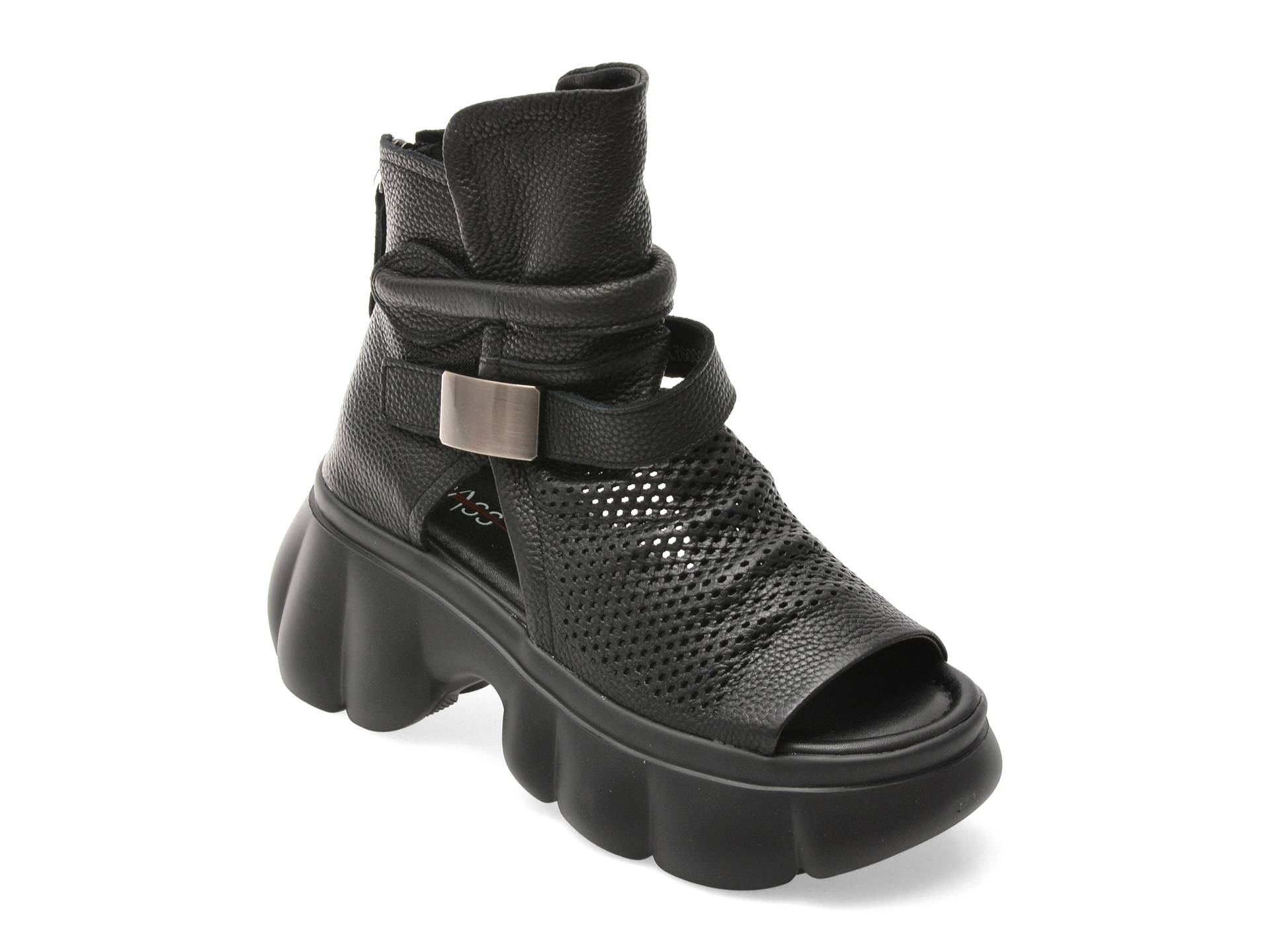 Ghete Pass Collection Negre Piele Naturală