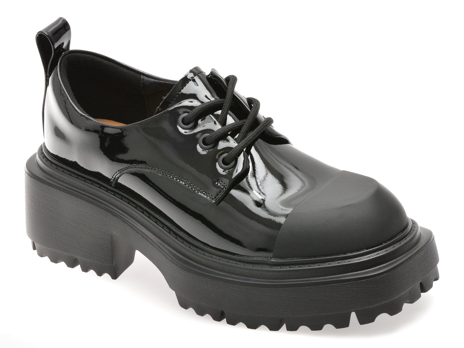 Pantofi EPICA Negri Lacuiți | Eleganță Casual