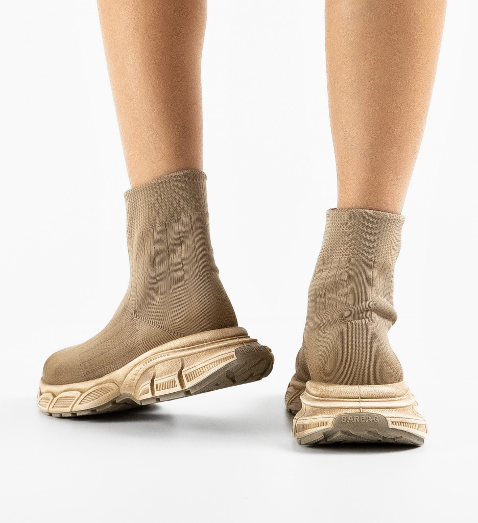 Sneakers Dama Yunus Khaki - Confort & Stil - imagine 4