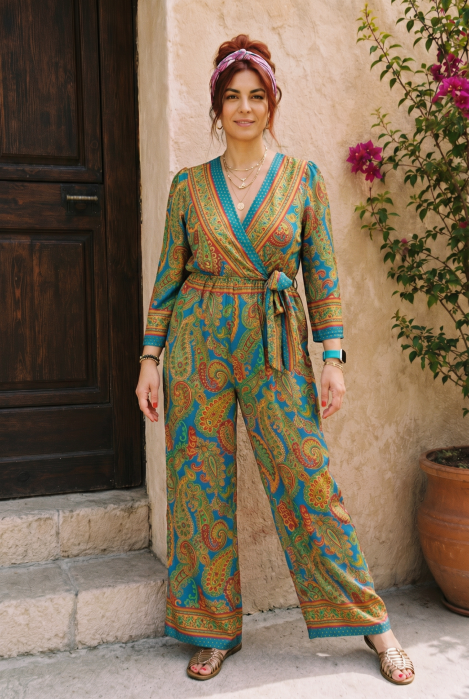 Salopeta Matase Boho Fashion | Design Elegant - imagine 2