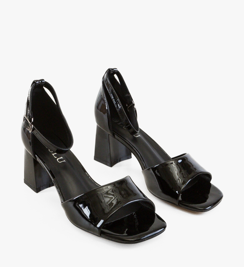 Sandale cu toc Azaf Negre | Eleganță și Confort - imagine 4