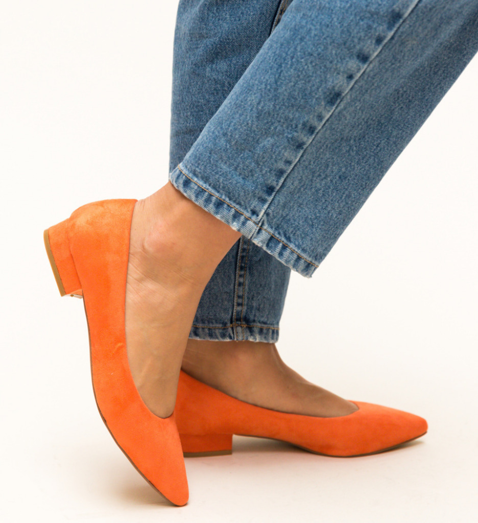 Pantofi Niam Portocalii cu Toc - Eleganță și Stil - imagine 3