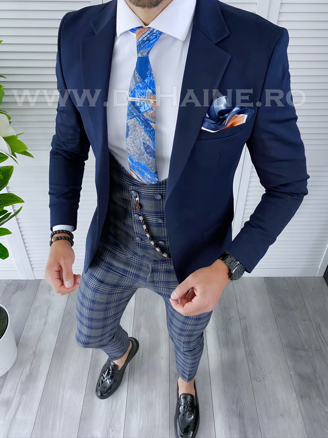 Ținută Smart Casual Bărbați 4 Piese Slim Fit