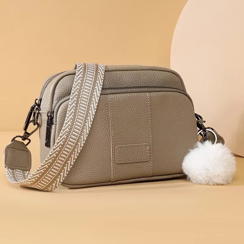 Geanta dama Miralys GT3348 din piele naturala, Bej - imagine 3