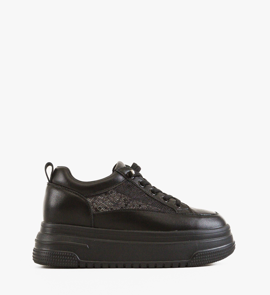 Sneakers Royal Negri Dama | Stil Urban Confortabil - imagine 5