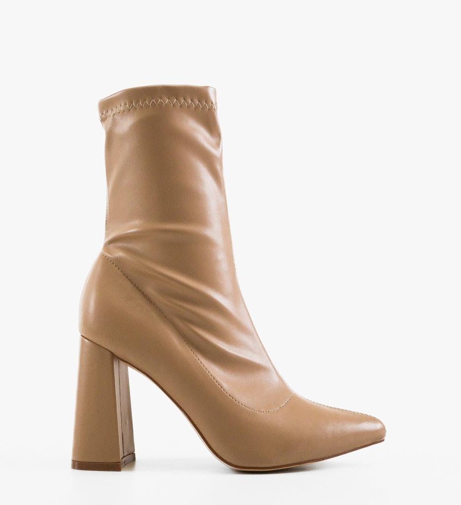 Botine Lopedia Bej Depurtat | Eleganță și Stil - imagine 6