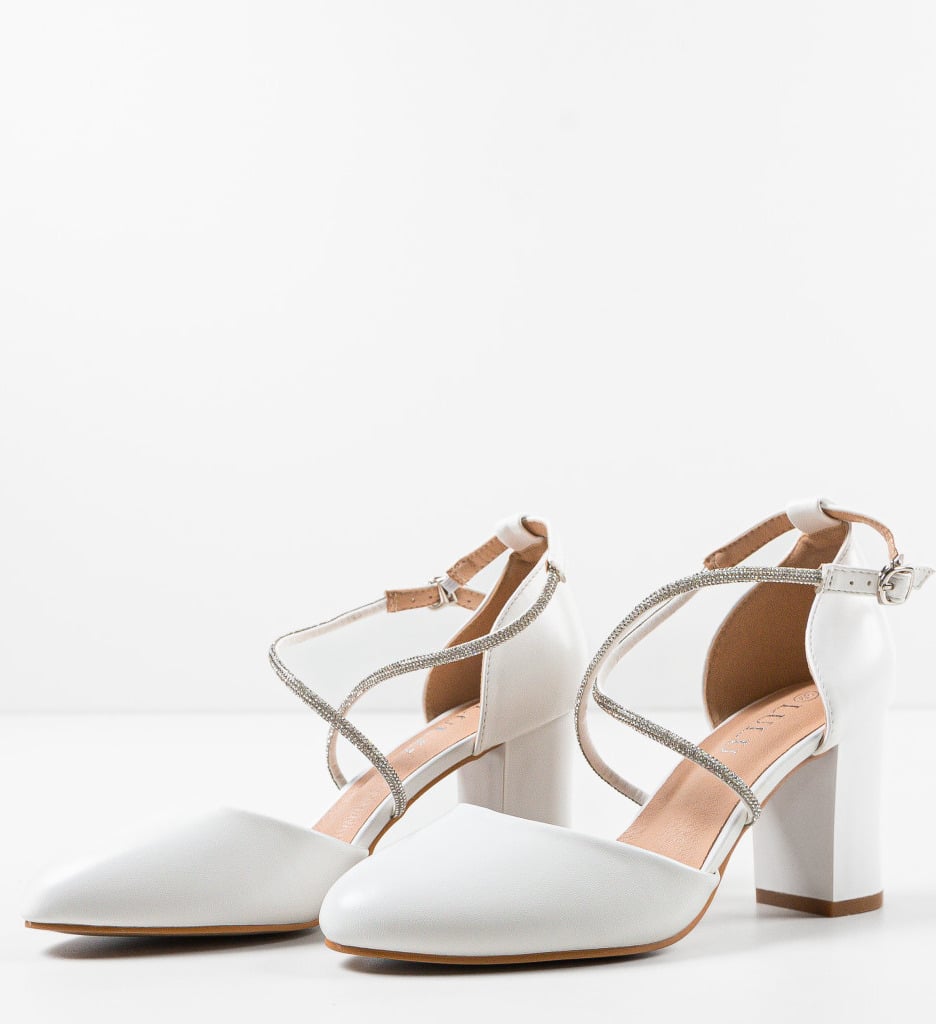 Pantofi Dama Ochen Albi | Eleganță și Stil - imagine 4
