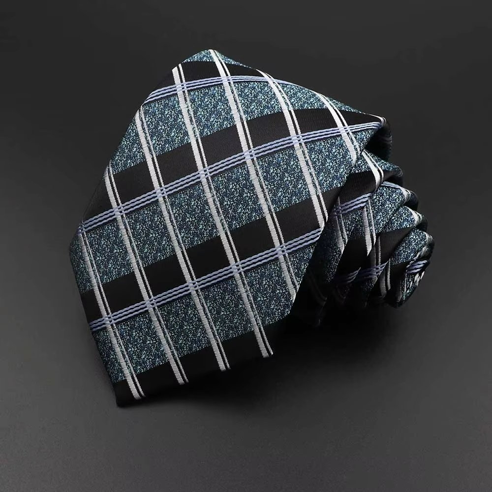 Cravată Eleganta Picadili Geometrică Verde/Negru