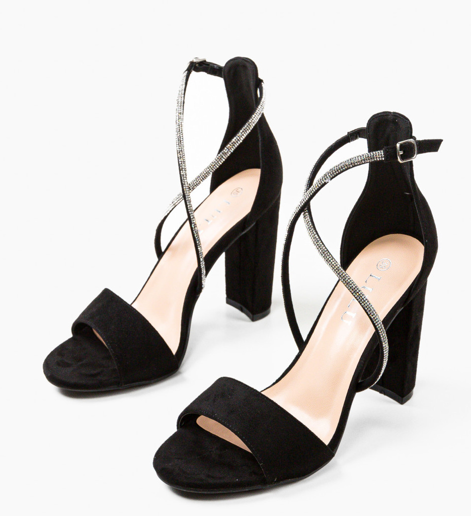 Sandale Malyer Negre cu Toc - Eleganță Asigurată - imagine 6