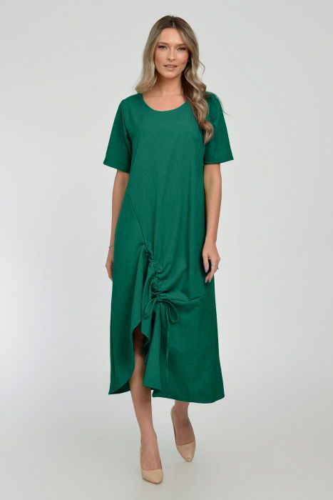 Rochie In Mercerizat Pierino Verde Mărimi Mari - imagine 1