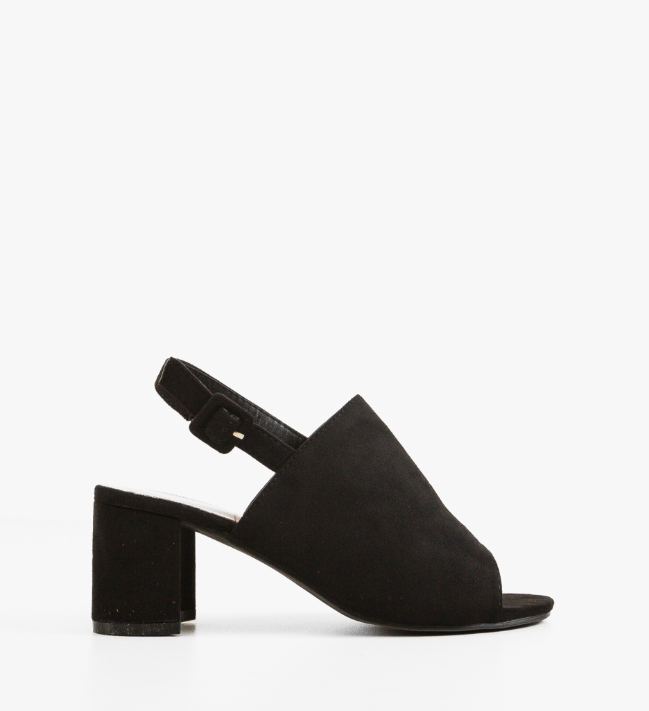 Sandale Dama Wannin Negre cu Toc Elegant - imagine 6