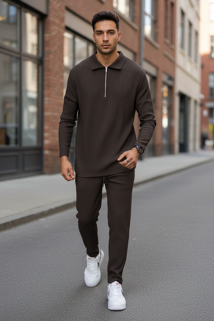 Trening Barbati Slim Fit Maro | Comod Premium