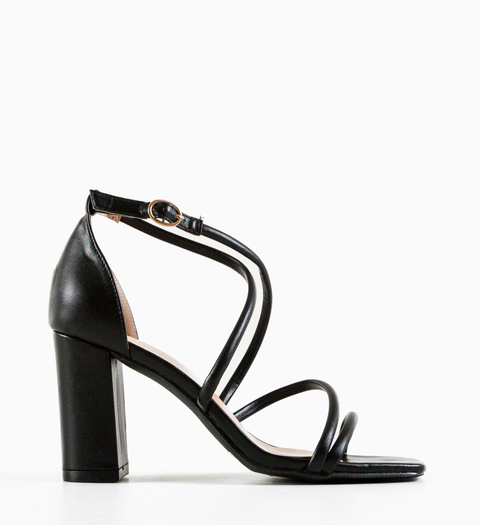 Sandale Toc Mies Negre - Eleganță Asigurată - imagine 5