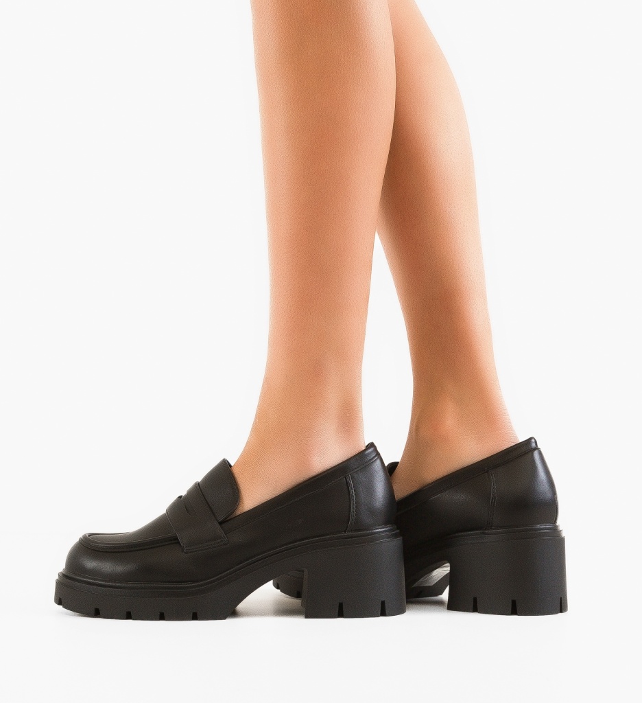 Pantofi Dama Russe Negri cu Toc Eleganți - imagine 3
